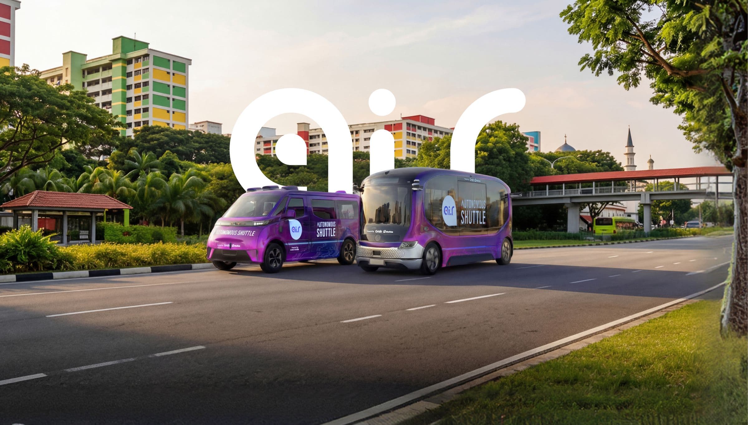 Ai.R autonomous shuttle on Singapore streets